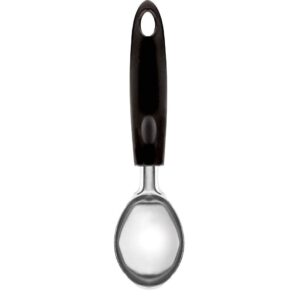 Colher para sorvete inox cabo preto 18cm Tuut