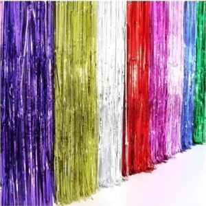 Cortina de fitas metalizadas 1mX2m Silver Festas