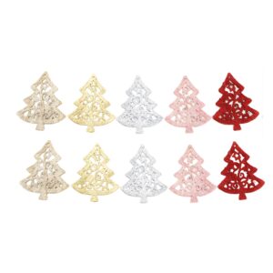 Kit com 2 enfeite Árvore pinheiro vazada com glitter - decoração natal Wincy