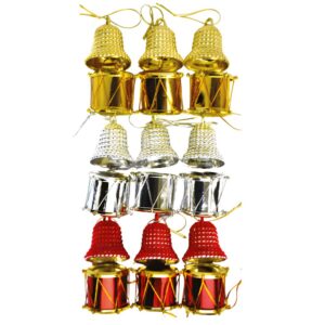 Enfeite pendente Sino e Tambor de natal – decoração arvore de natal Wincy