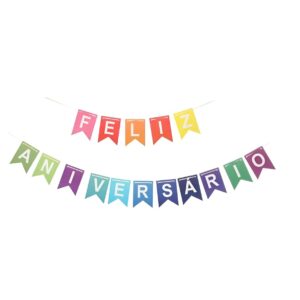 Faixa varal bandeirinha de letra Feliz Aniversario Silver Festas - decoração de festa