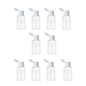 Kit com 10 mini Frasco pet plástico 30ml com tampa flip top Massari