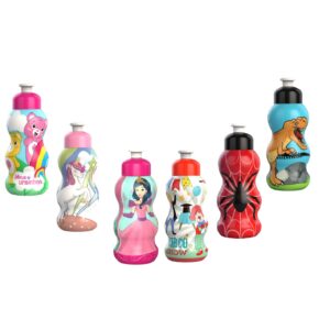 Garrafa Squeeze de plástico sleeve personagens infantil 300ml Panamby
