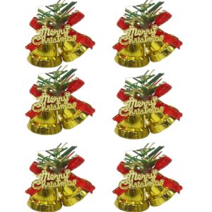 Kit com 6 mini Sino duplo de natal - enfeite decoração natalina Wincy