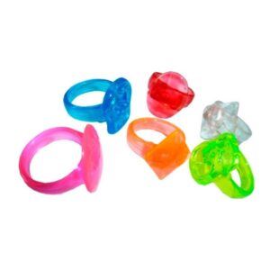 Kit com 25 Anel cristal infantil Mini Toys