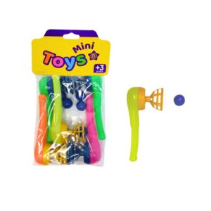 Kit com 5 Cachimbo com bolinha de assoprar infantil colorido Mini Toys