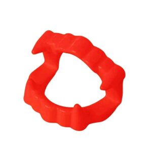 Kit com 25 Dentadura vampiro plástica vermelha Mini Toys