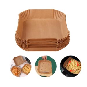 Kit com 50 Forma de papel descartável para air fryer, forno e micro-ondas 1,1L quadrado Casita