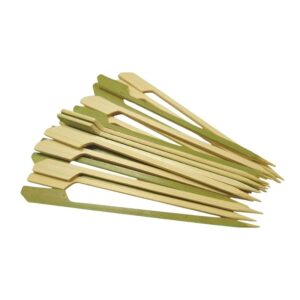 Kit com 20 Palito bambu golf espeto para petisco 12cm decorativo para aperitivo Silver Festas