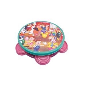 Mini Pandeiro infantil com desenho Mini Toys