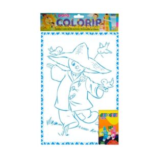 Para colorir com 10 desenhos grandes + giz de cera Mini Toys
