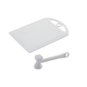 Tabua de corte com martelo amaciador de plástico 29,5x23,3 cm Plast Show