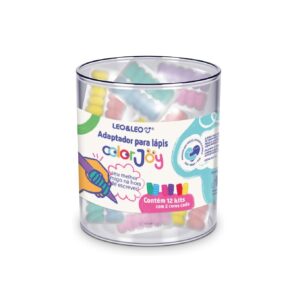 Kit com 24 Adaptador para lápis de eva color joy Leo&Leo