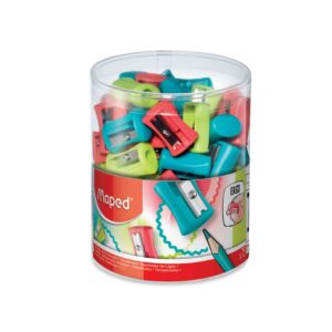 Apontador sem deposito 1 furo Maped - pote com 75 unidades