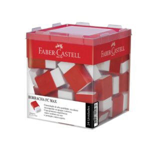 Borracha branca com cinta, pequena, goma FC Max Faber Castell caixa com 24 unidades