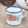 Caneca esmaltada floral 6cm - 2046 (6)
