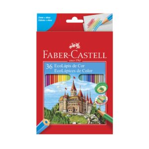 Lápis de cor 36 cores sextavado EcoLápis Faber Castell 120136G