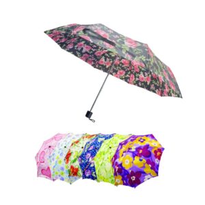 Sombrinha de bolsa Guarda chuva pequeno floral Himeb JL