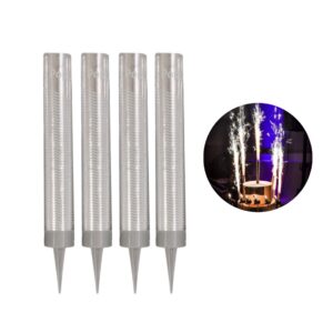 Kit com 4 Vela vulcão chama prata econômica Popper