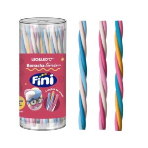 Kit com 20 Borracha Fini torcida sortida Leo&Leo