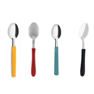 Colher de sopa inox com cabo plástico Simonaggio Treviso com 12 unidades