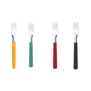 Garfo de mesa inox com cabo plástico Simonaggio Treviso com 12 unidades