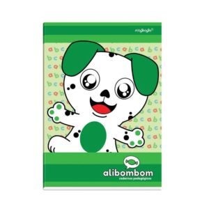 Caderno brochurão capa dura com pauta numeradas 123 80 folhas Alibombom