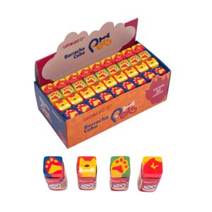 Kit com 32 Borracha escolar cubo decorada pets Leo&Leo