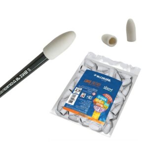 Kit com 100 Borracha ponteira branca de lápis Mercur