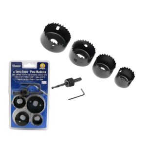 Kit Serra copo para madeira com 6 peças de 32mm a 54mm Western