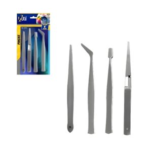 Kit com 4 Pinças para artesanato e eletrônicos 123Util