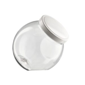 Pote Baleiro cristal de plástico com tampa branca 2,5L Panamby