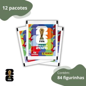 Kit com 84 Figurinhas Copa do Mundo 2026 - 12 pacotes