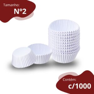 1000 Forminha de papel para doces nº2 lisa Vipel