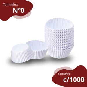 1000 Forminha de papel para doces nº0 lisa Vipel