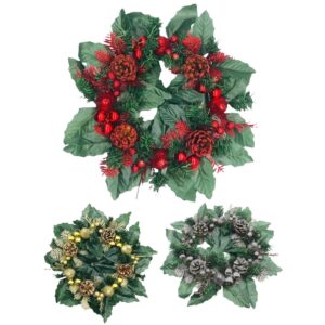 Guirlanda de porta decorada pinha 30cm Wincy - enfeite natal