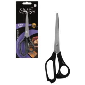 Tesoura de cozinha corte multiuso 8" preta em inox 21cm Chef Line