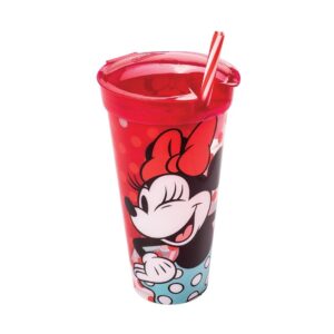 Copo 2 em 1 com canudo e compartimento 540ml Minnie Plasútil
