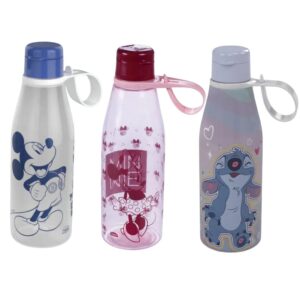 Garrafa de água com tampa abre fácil 530ml Mickey/Minnie/Stitch Plasútil