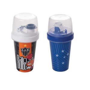 Mini copo shakeira time Atlético e Cruzeiro 320ml Plasútil