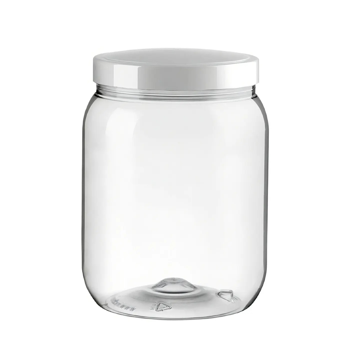 Pote para mantimentos cristal de plástico com tampa branca 1,4L Panamby