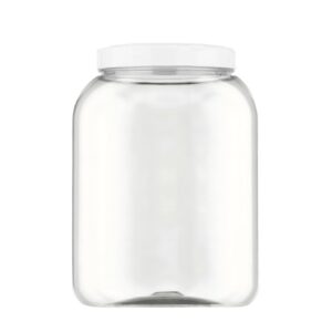 Pote para mantimentos cristal de plástico com tampa branca 2,2L Panamby