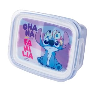 Pote hermético Marmita com divisória Stitch 850ml Plasútil